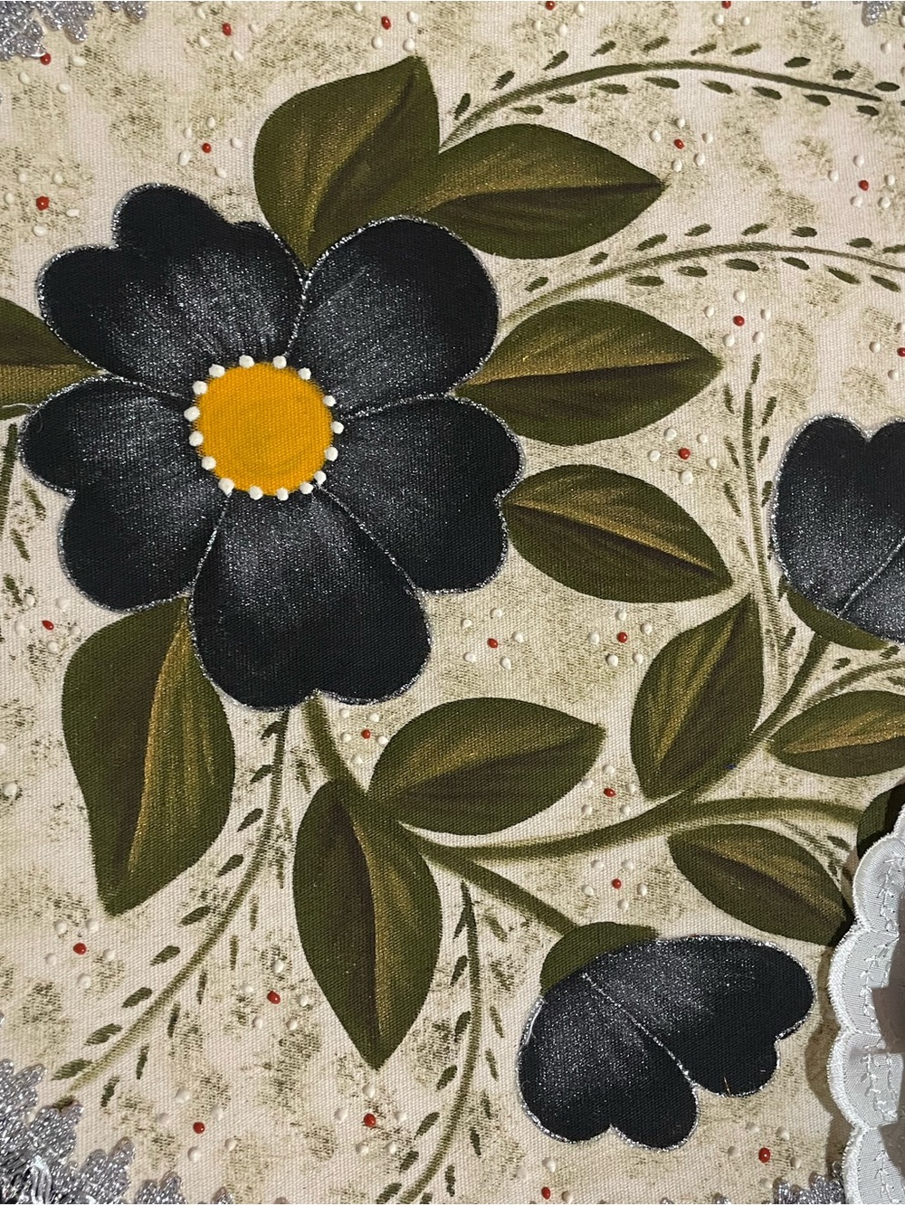 Black & Yellow Floral Wall Art Canvas - Home Wall Decor